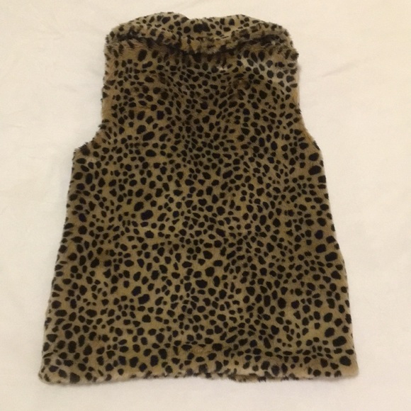 NWOT Tulle Brand Animal Print Faux Fur Vest - Picture 2 of 8
